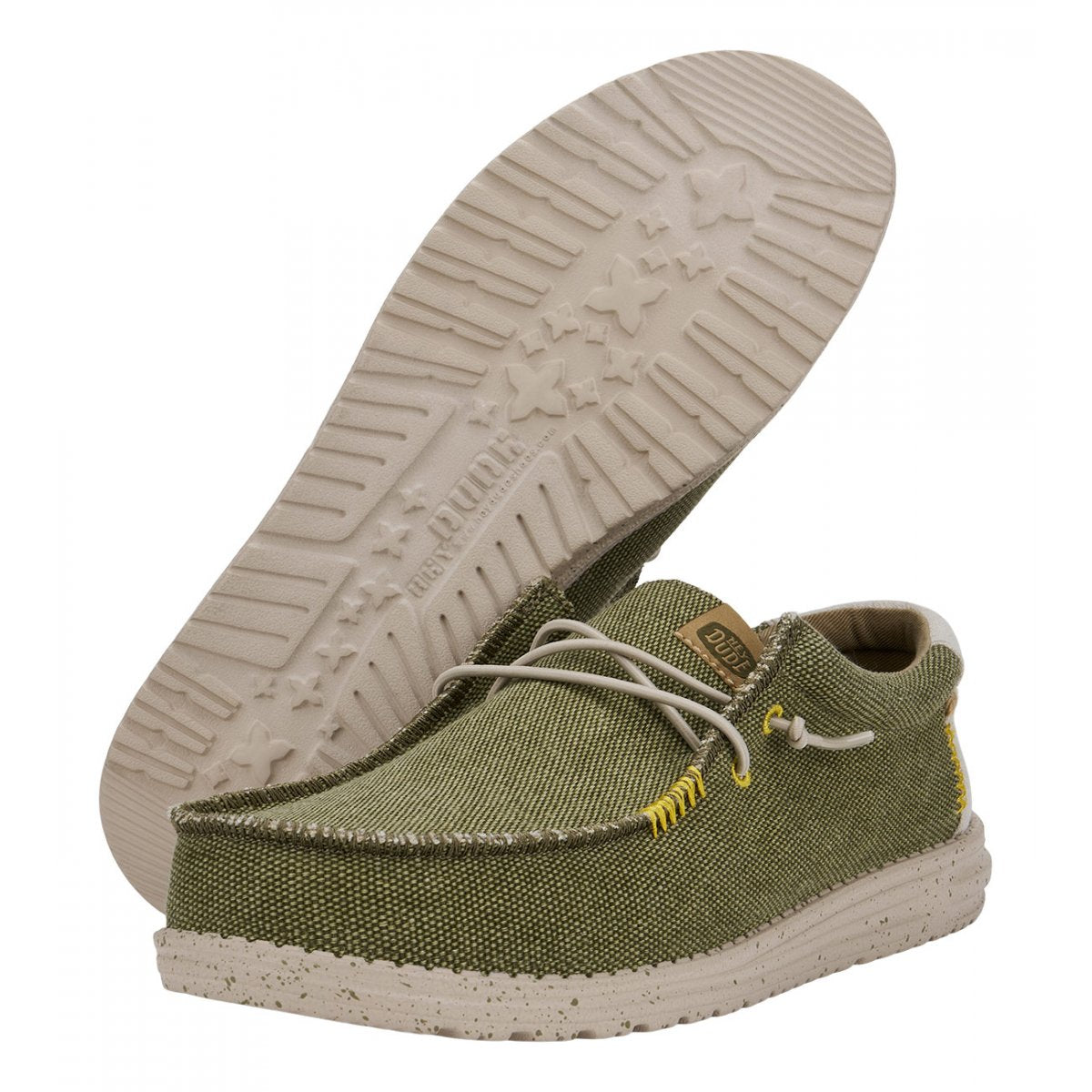 HEY DUDE Mocassino Uomo Wally Coastline Jute M-Olive