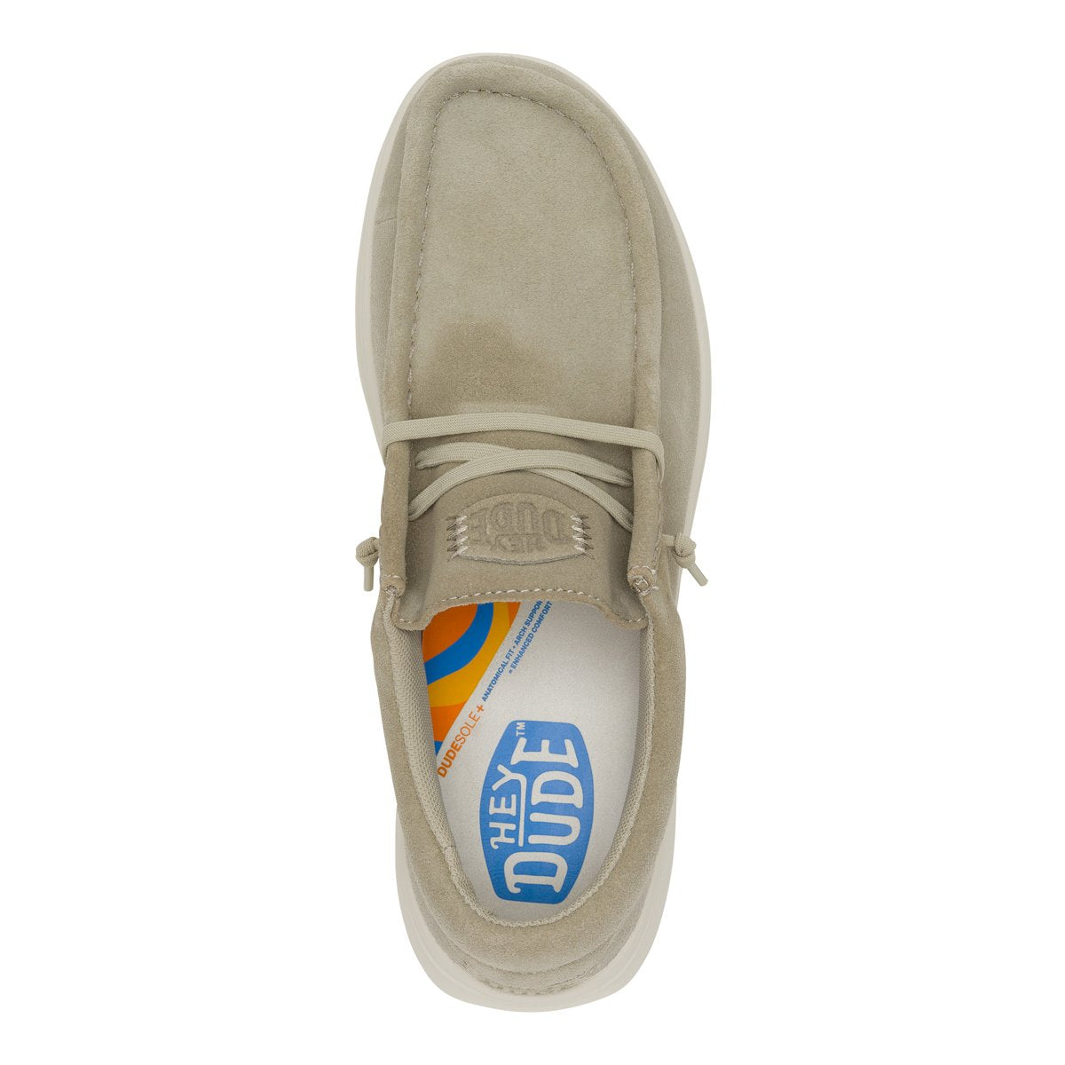 HEY DUDE Mocassino Uomo Wally Xtra Suede M-Stone Grey Silver Birch