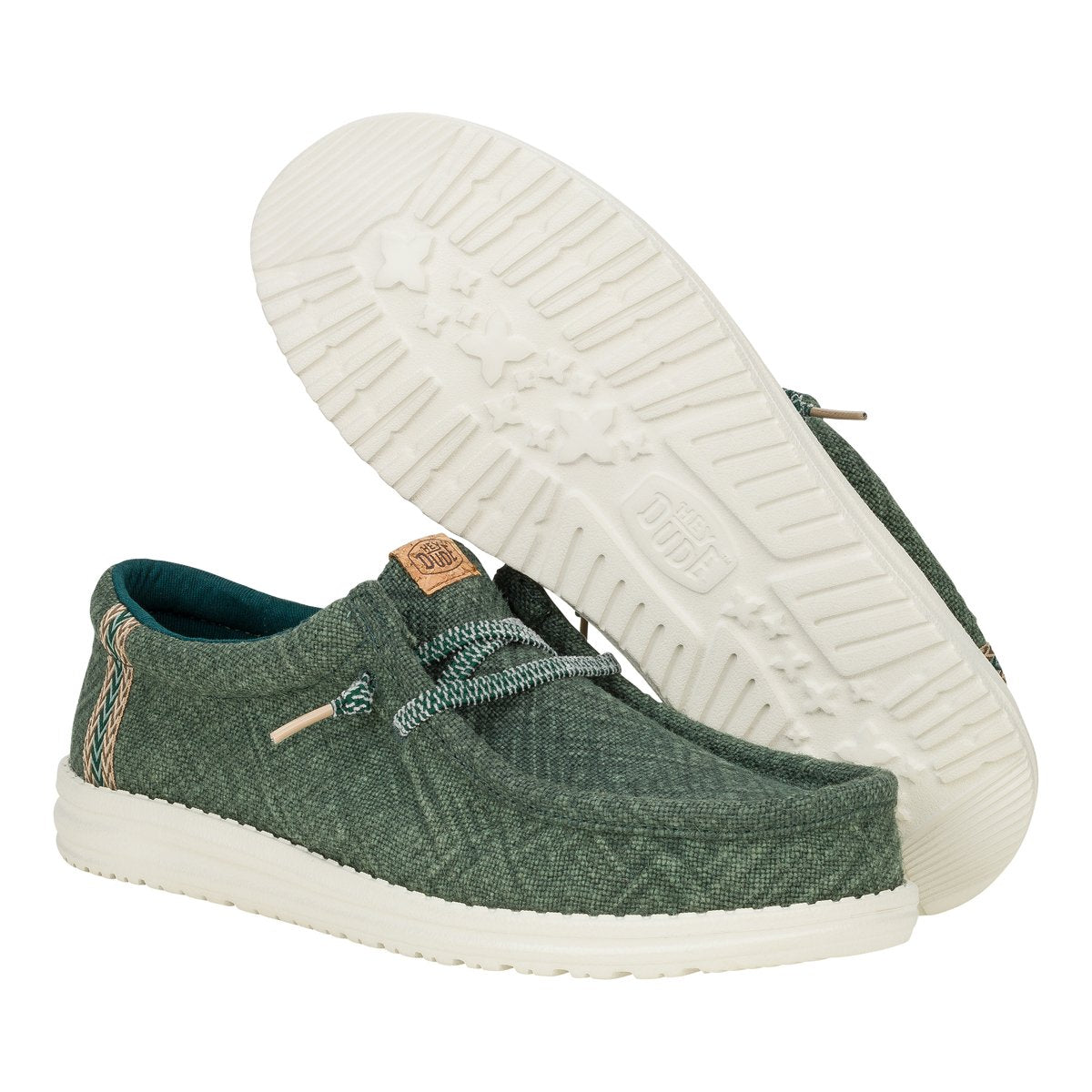 HEY DUDE Mocassino Uomo Wally Jute-Sea Green