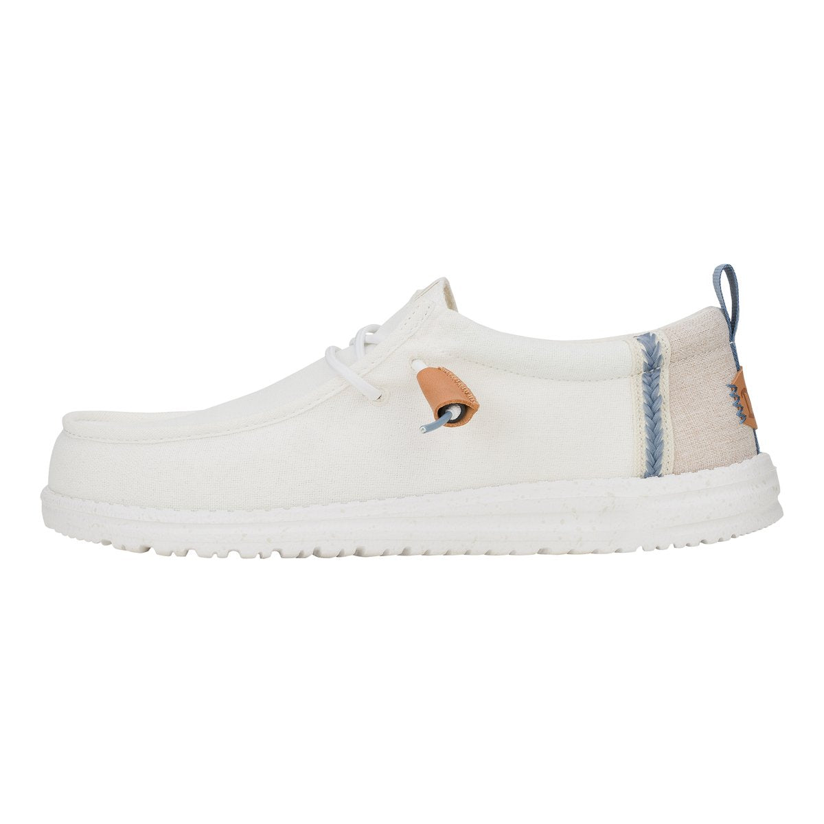 HEY DUDE Mocassino Uomo Wally Summer Linen-White Stone Grey