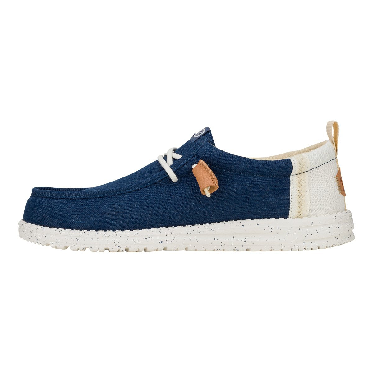 HEY DUDE Mocassino Uomo Wally Summer Linen-Sargasso Blue white