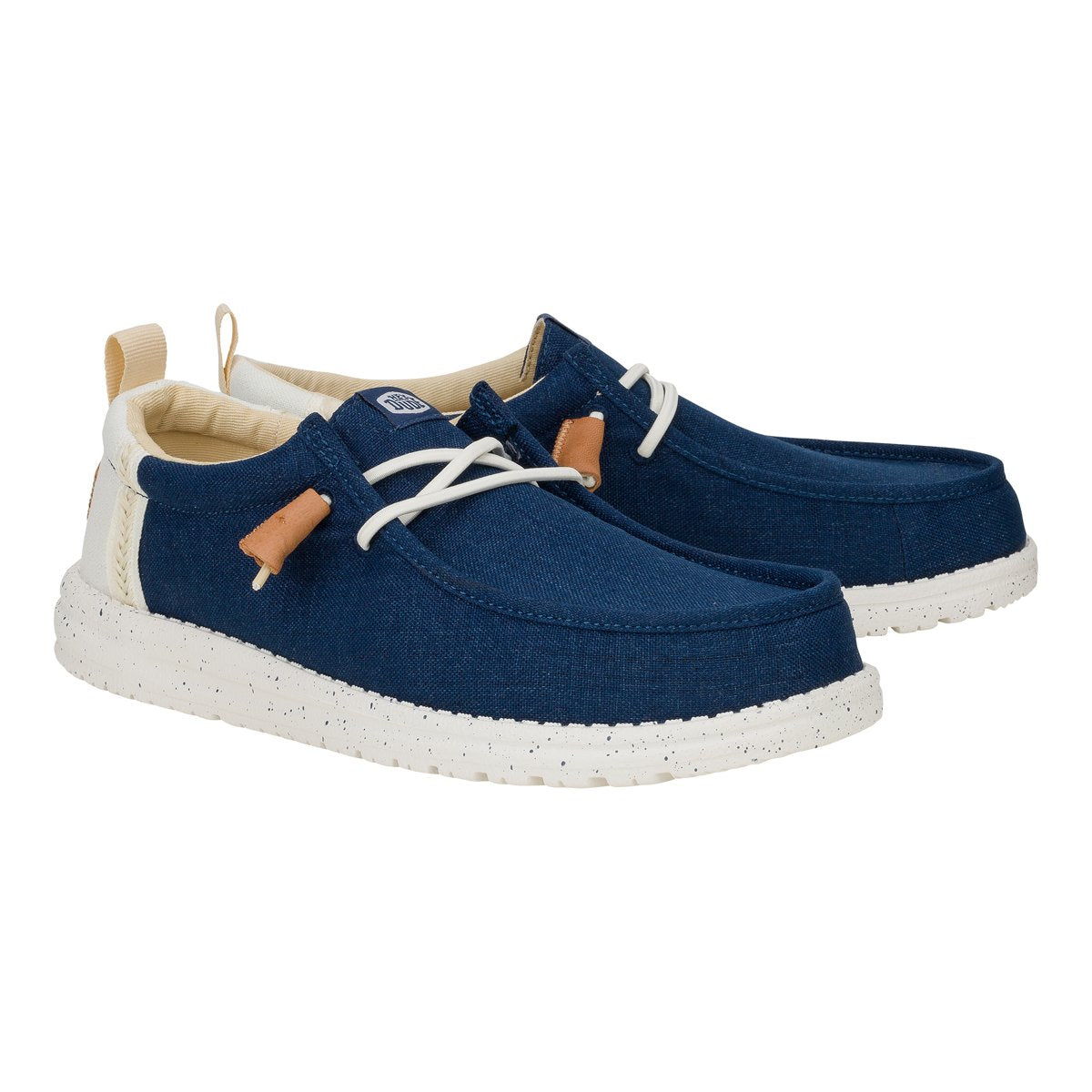 HEY DUDE Mocassino Uomo Wally Summer Linen-Sargasso Blue white