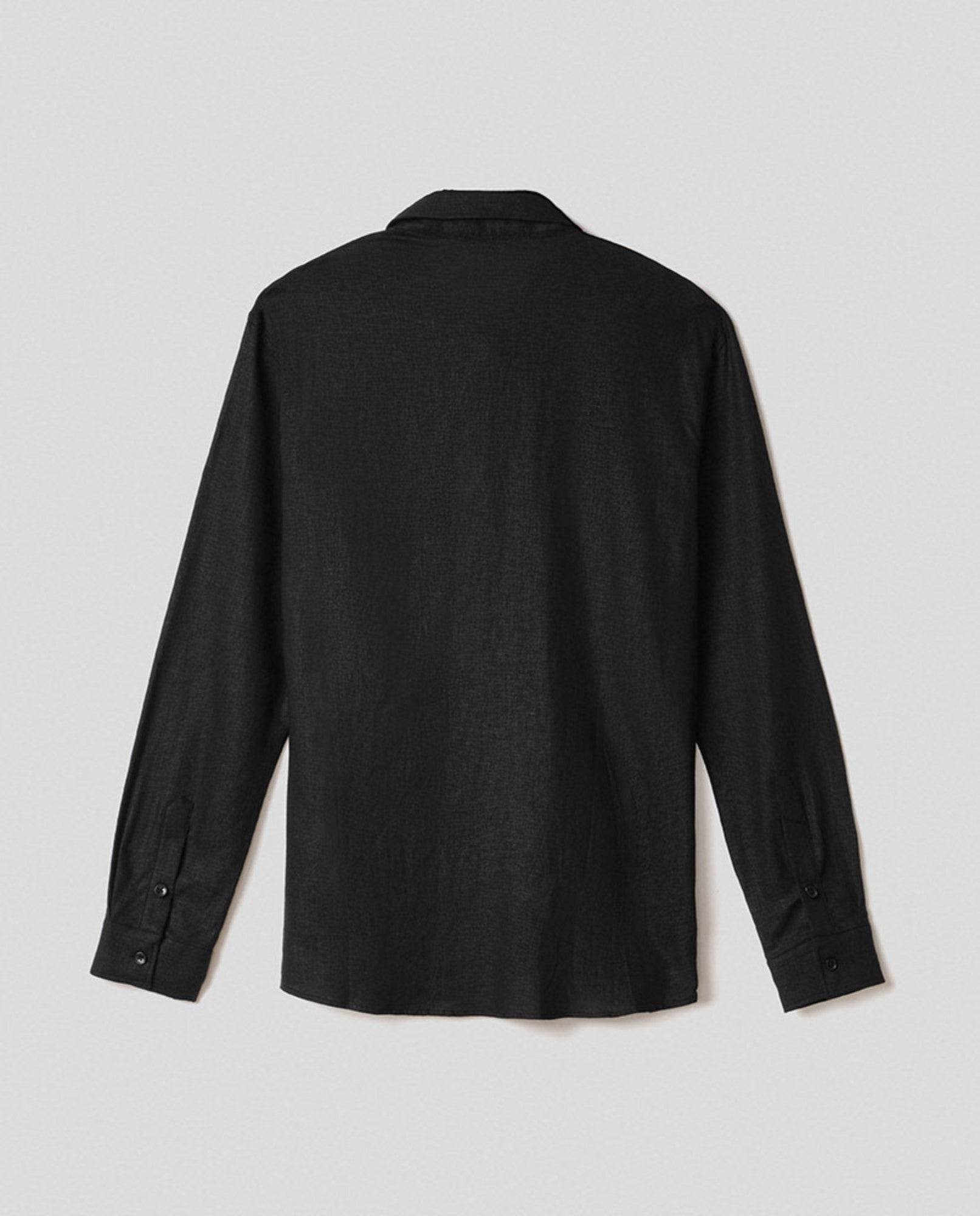 HINNOMINATE Camicia Uomo Lino Basica-Nero