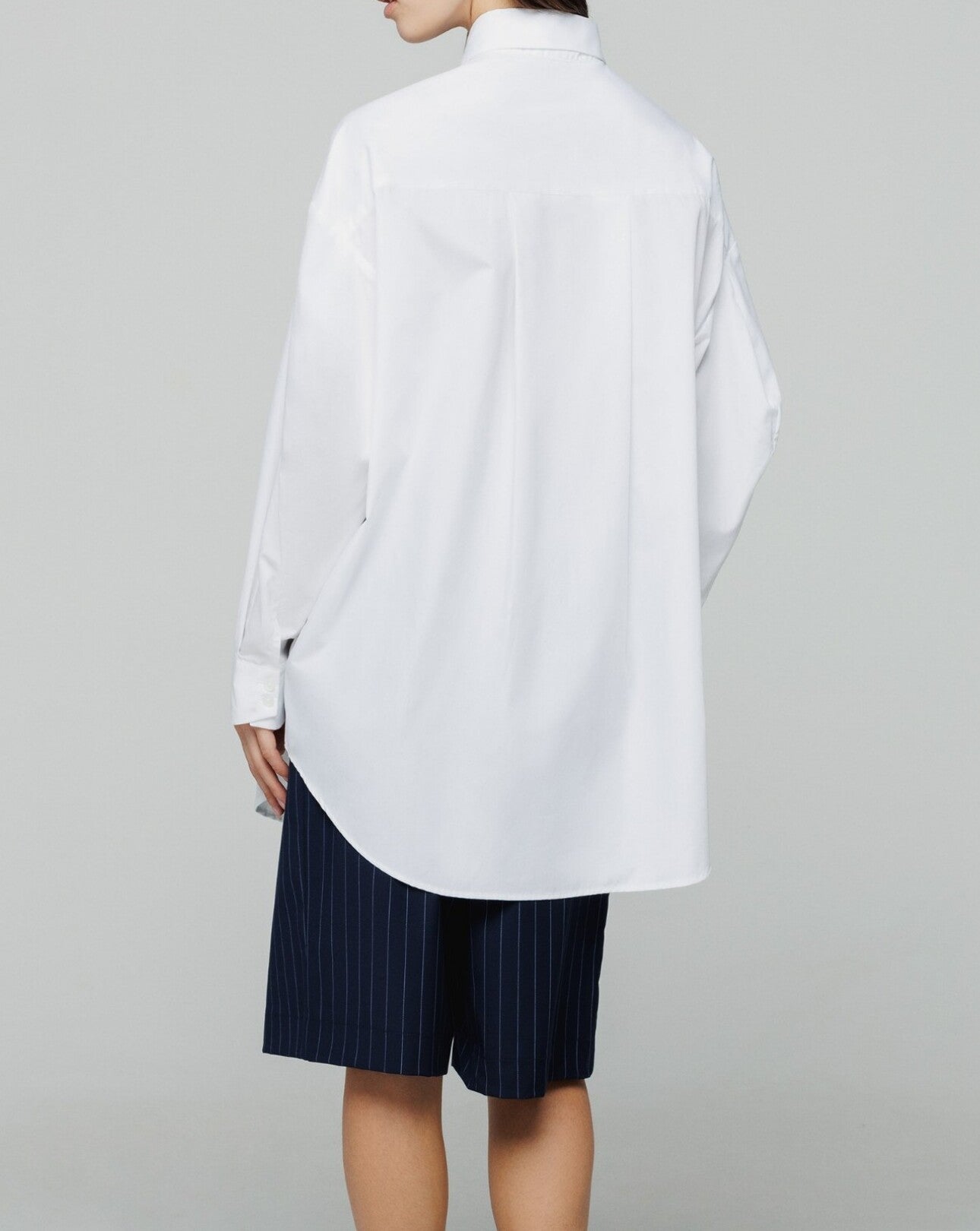 HINNOMINATE Camicia Donna cotone over-Bianco