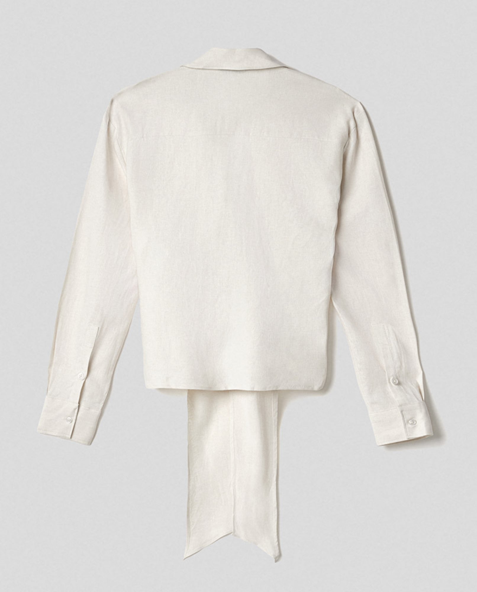 HINNOMINATE Camicia Donna Lino nodo-Ecru