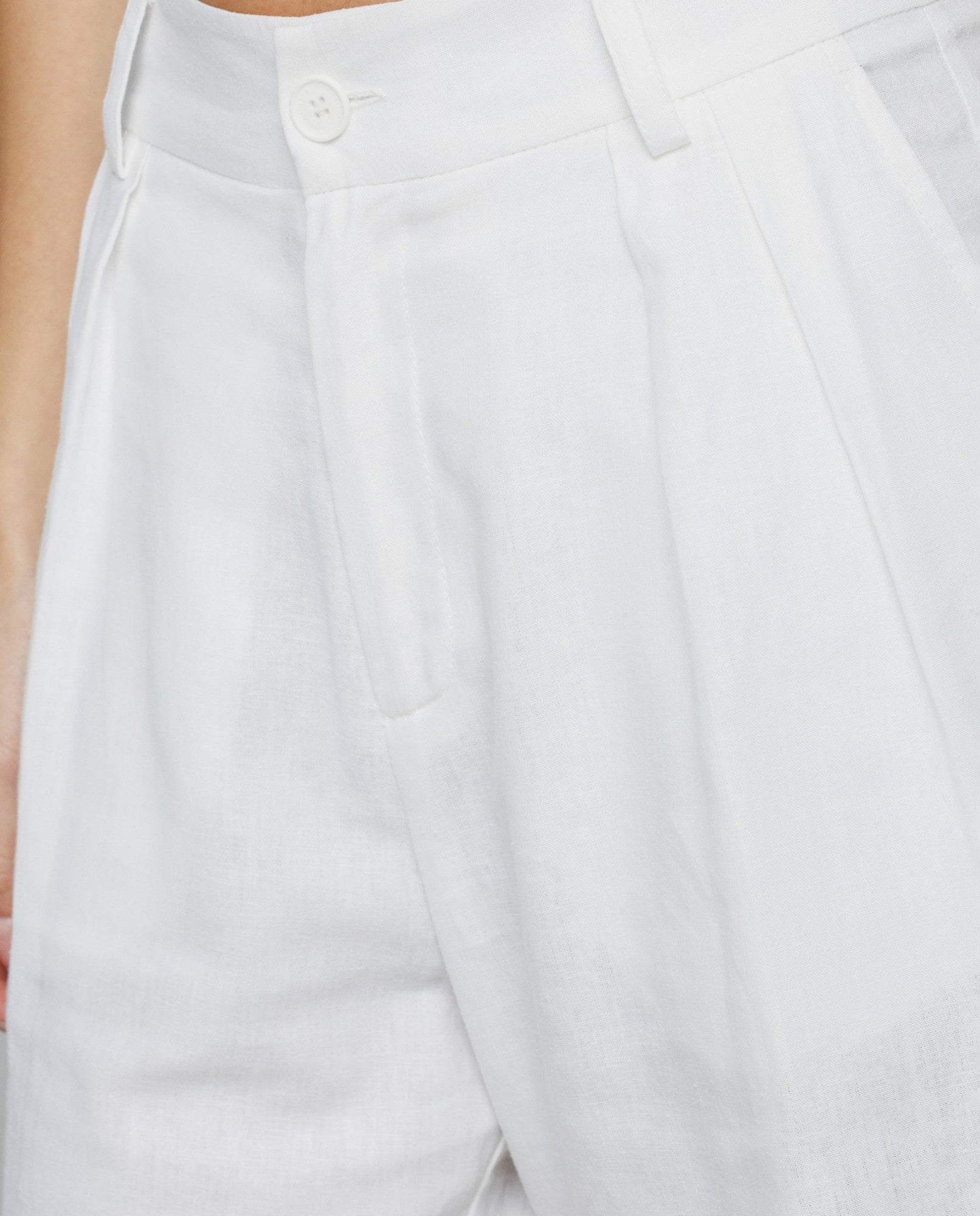 HINNOMINATE Shorts Donna Lino pinces-Bianco