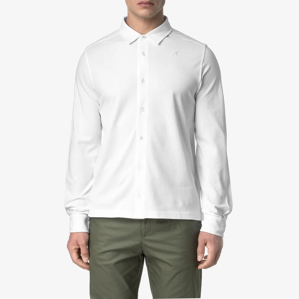 K-WAY Camicia Uomo Timothee Pique-White