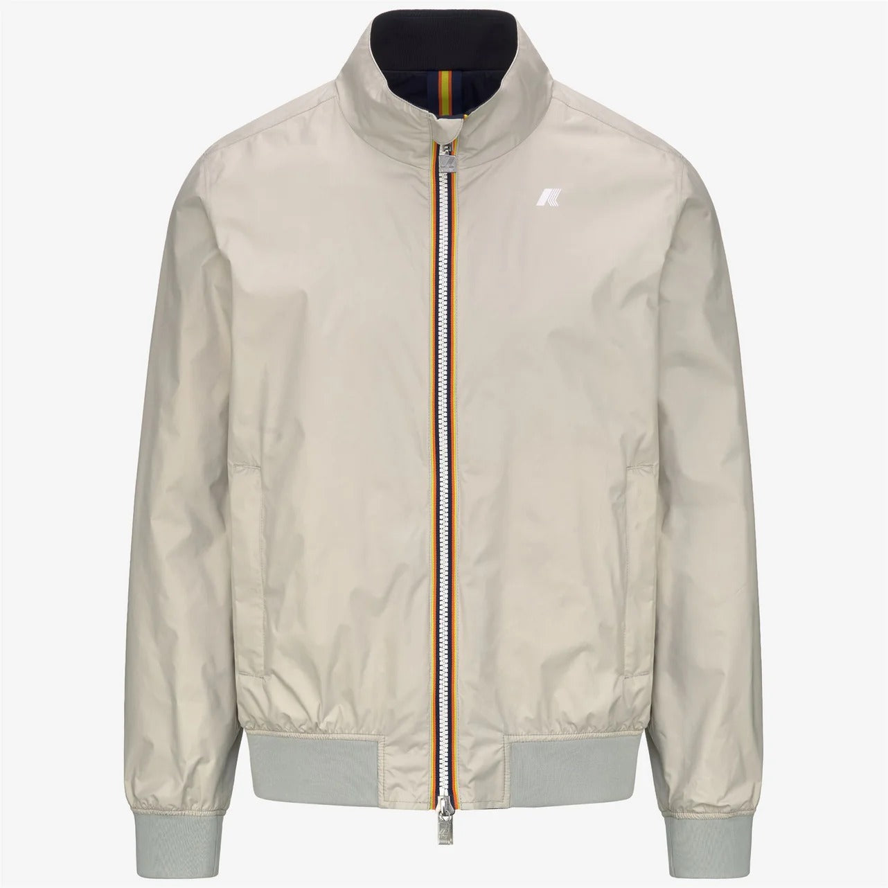 K-WAY Giubbino Uomo Arsene Plus 2 Reversible-Beige Lt Blue Depth