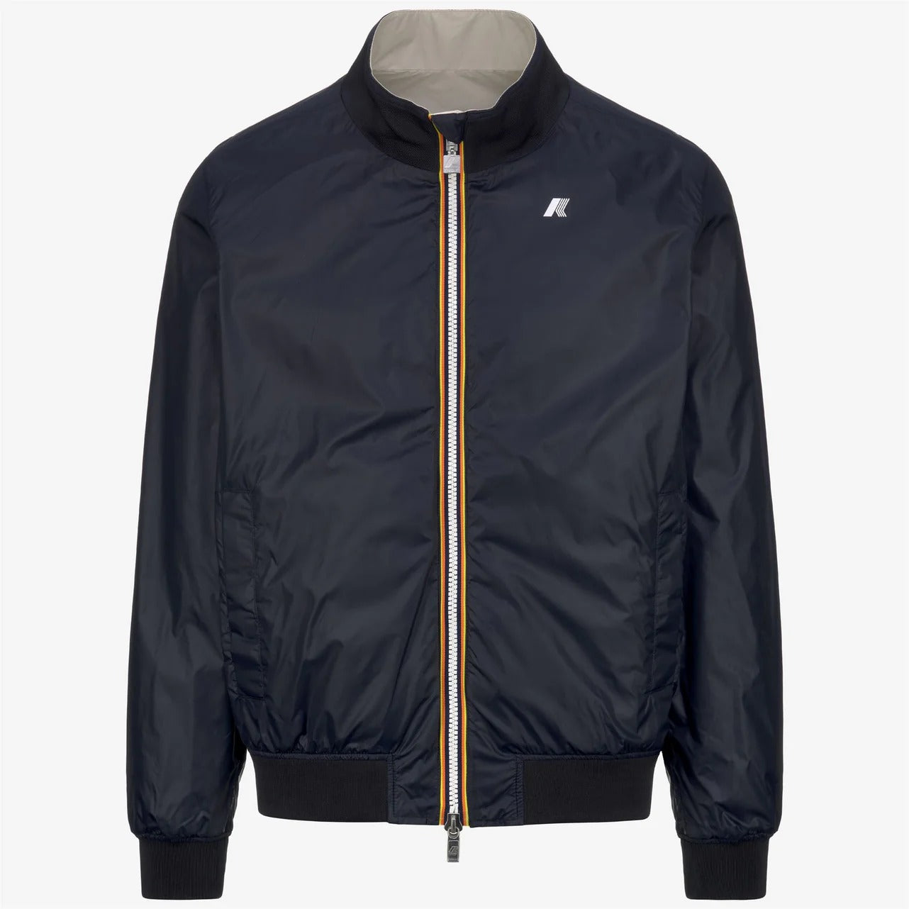 K-WAY Giubbino Uomo Arsene Plus 2 Reversible-Beige Lt Blue Depth
