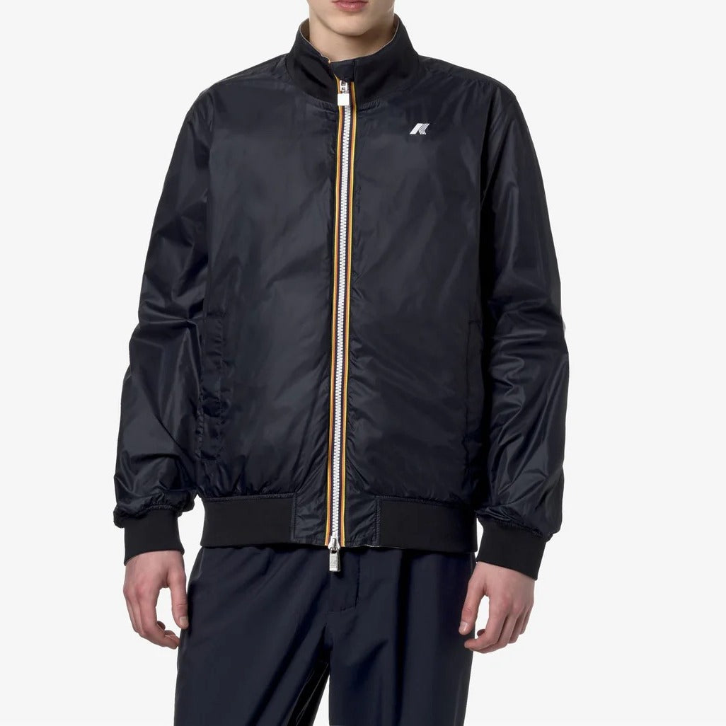 K-WAY Giubbino Uomo Arsene Plus 2 Reversible-Beige Lt Blue Depth