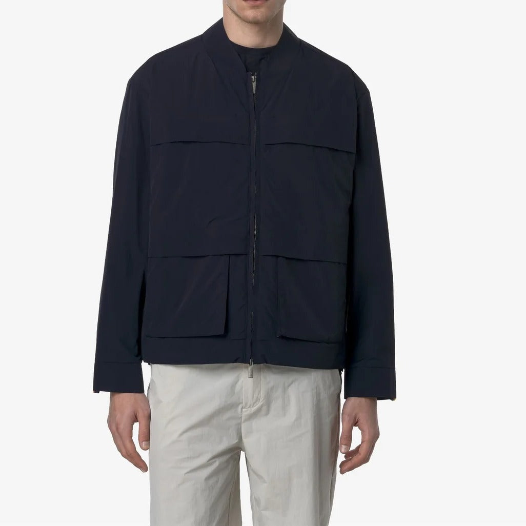 K-WAY Giubbino Uomo Barion Cotton Like-Blue Depth