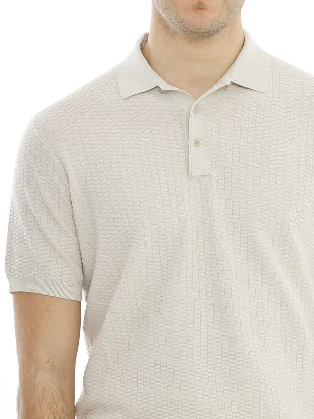 KANGRA Polo Uomo Cotone Lino-Travertino
