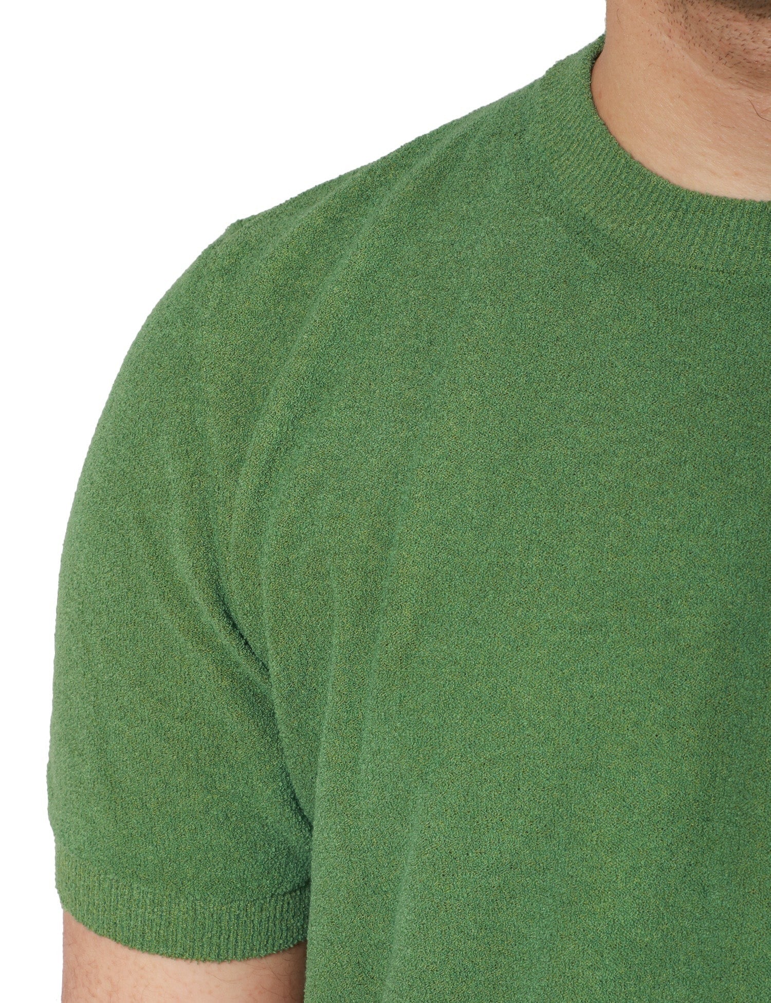 KANGRA Maglia Uomo Girocollo Rasato Rovescio-Verde Salvia