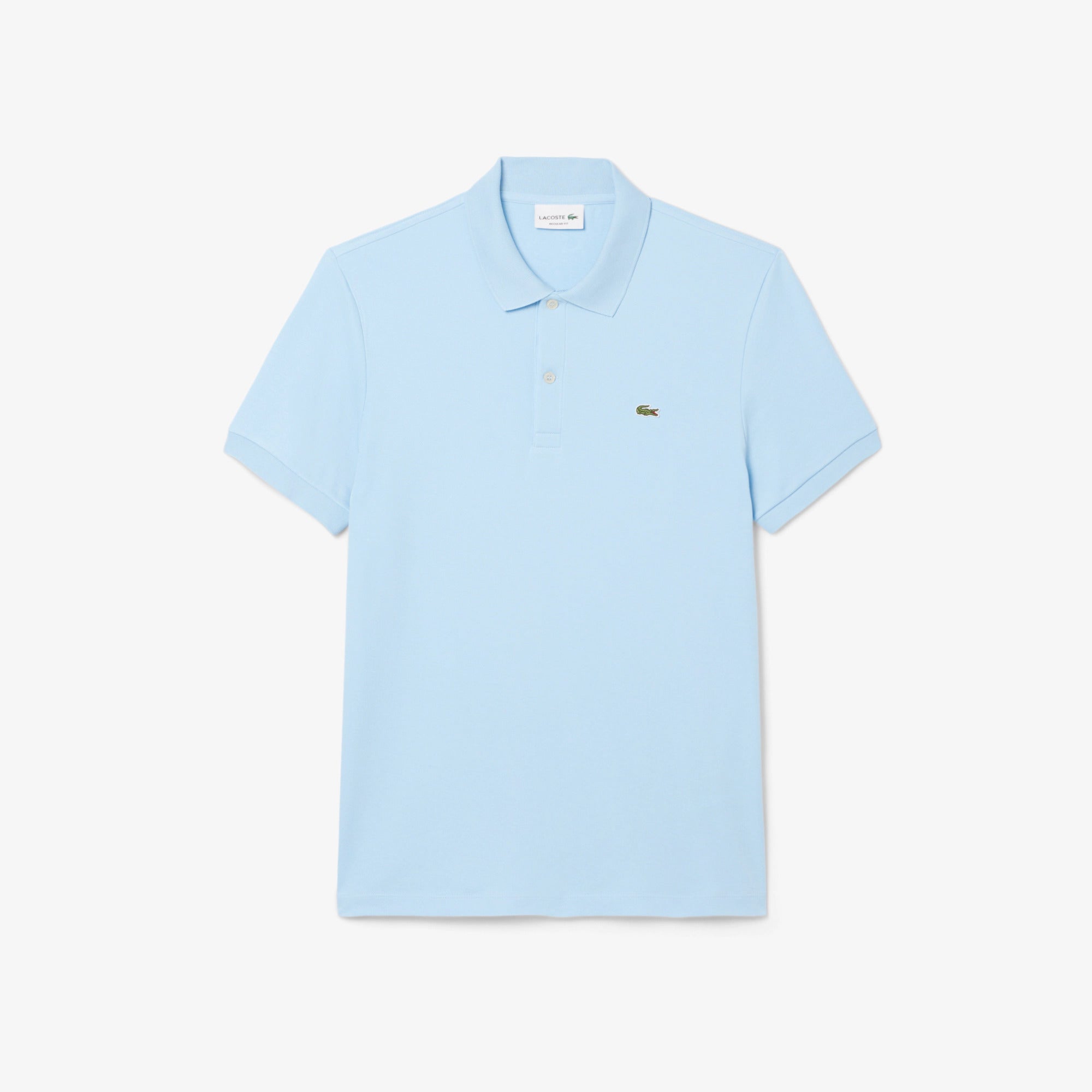 LACOSTE Polo Uomo Cotone Pima-Blu Pastello