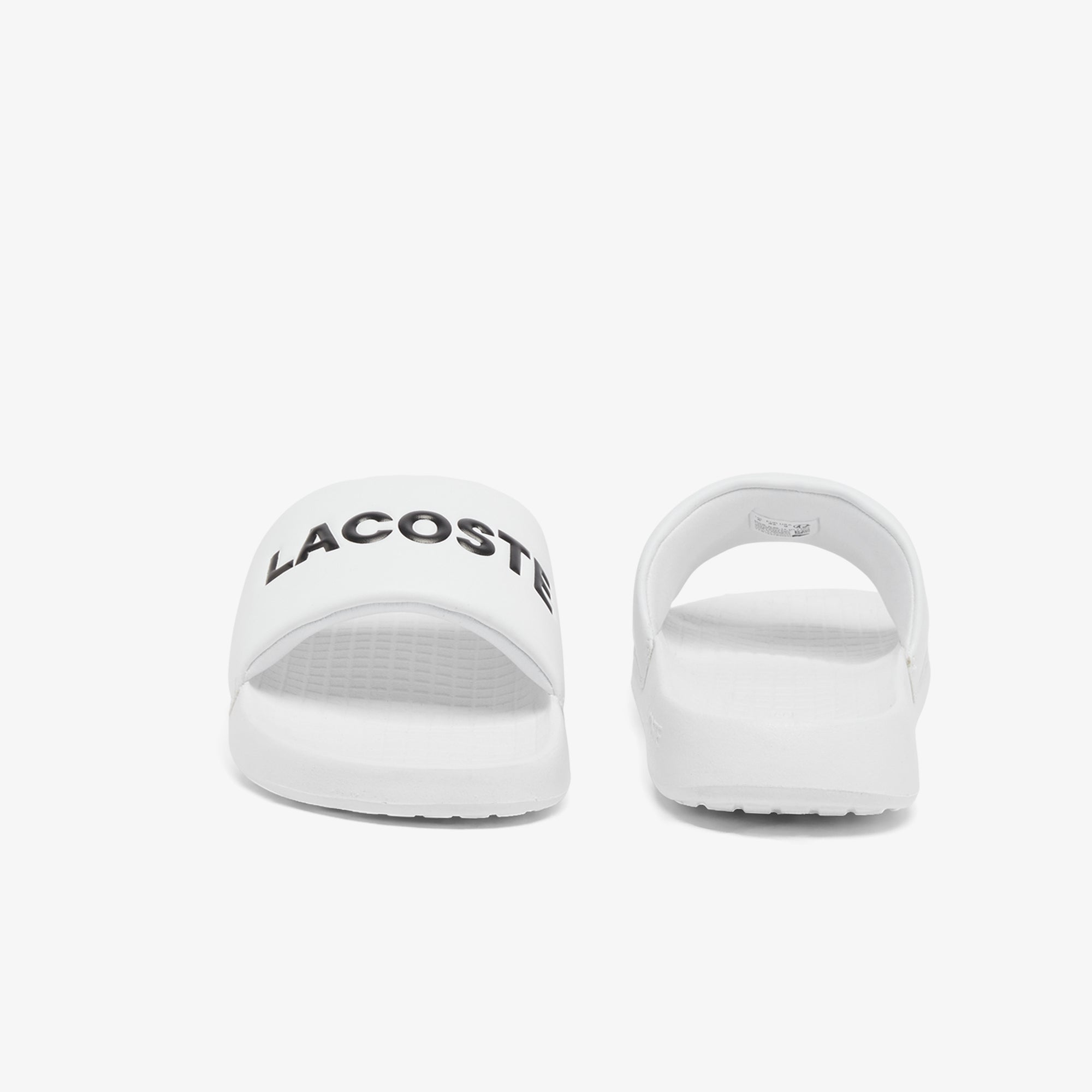 LACOSTE Ciabatta Uomo Serve Slide 1.0-Bianco Nero