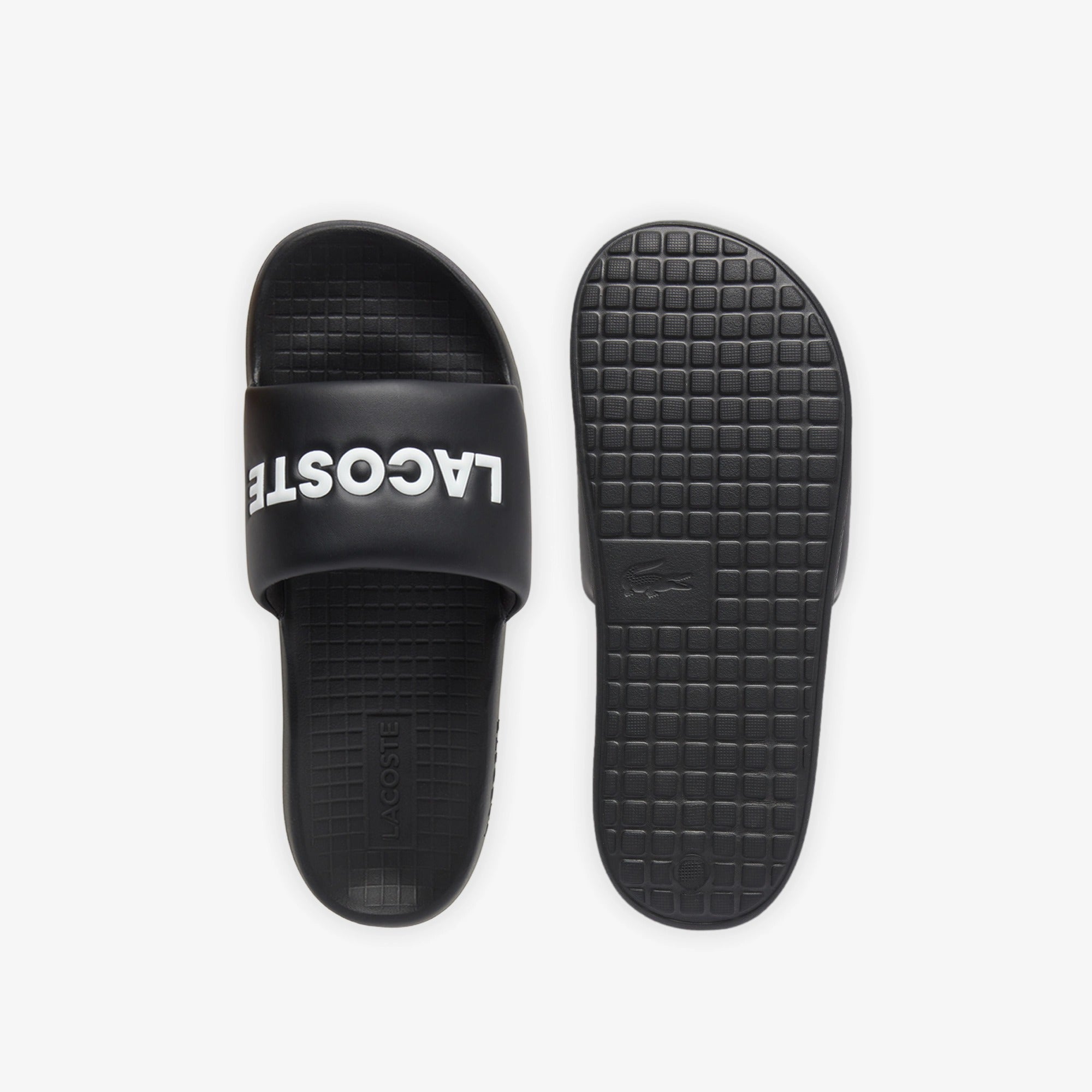 LACOSTE Ciabatta Uomo Serve Slide 1.0-Nero Bianco