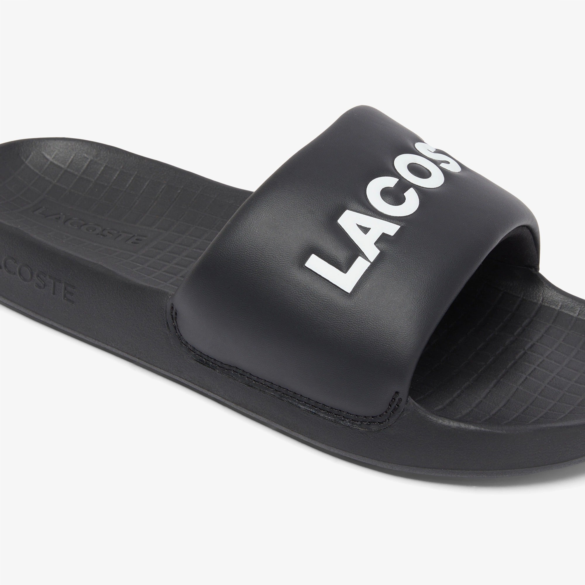 LACOSTE Ciabatta Uomo Serve Slide 1.0-Nero Bianco