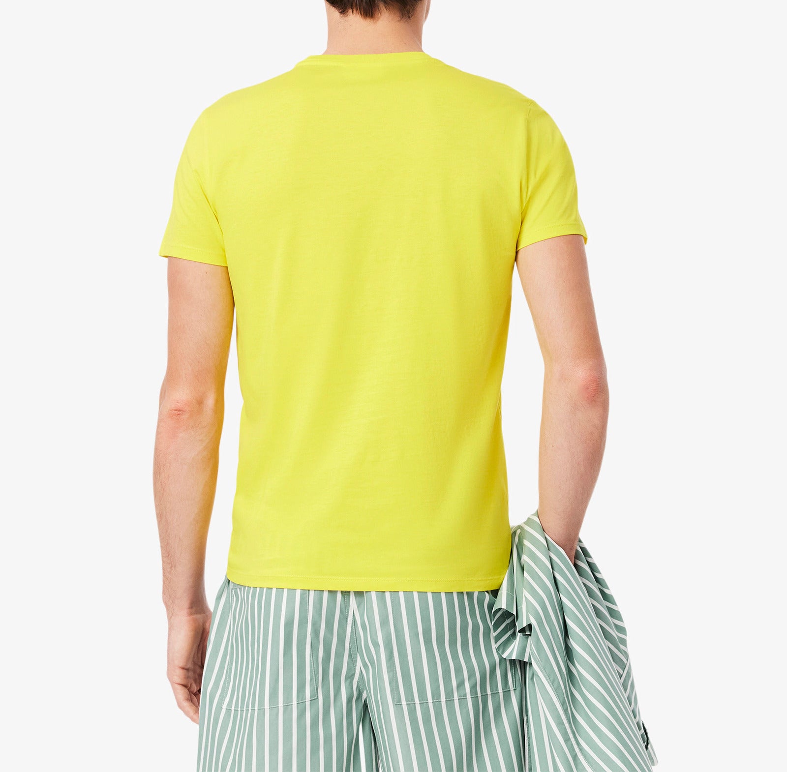 LACOSTE T-Shirt Uomo Cotone Pima-Giallo