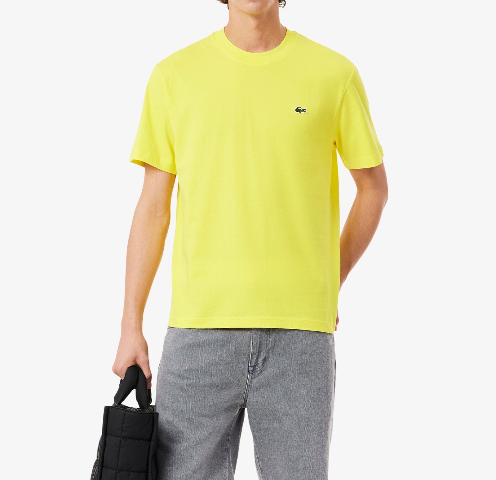 LACOSTE T-Shirt Uomo Cotone-Giallo
