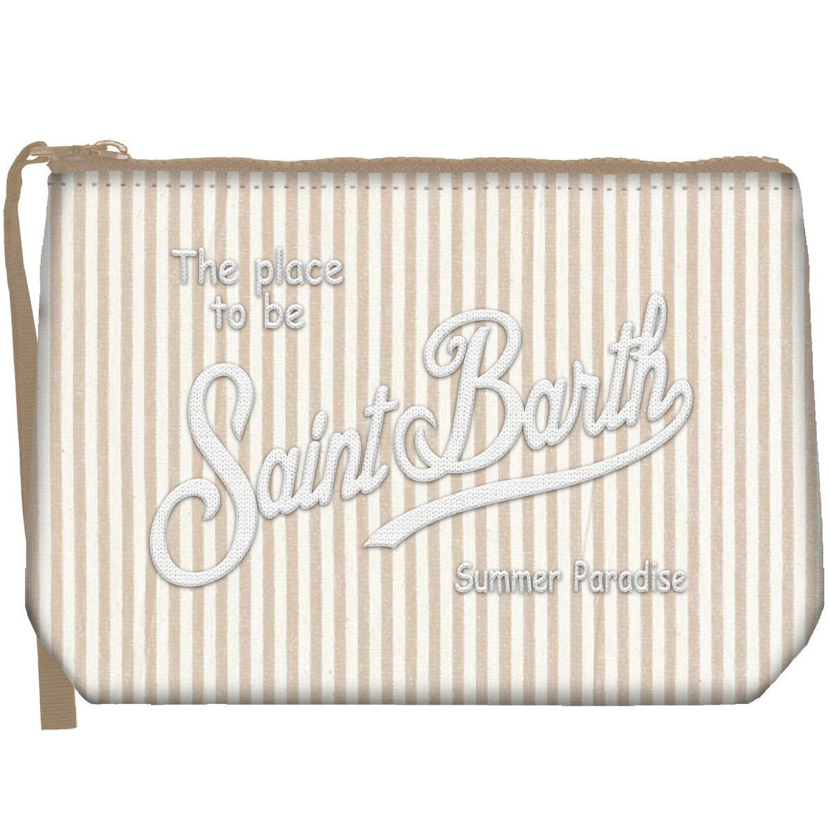 MC2 SAINT BARTH Pochette Aline Soft-Stripes Beige
