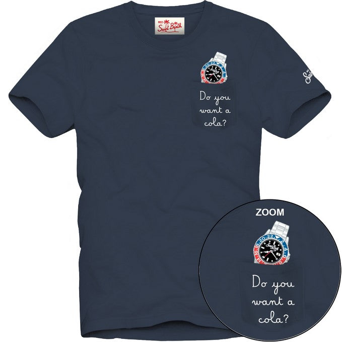 MC2 SAINT BARTH T-Shirt Uomo Austin-Want Watch Navy