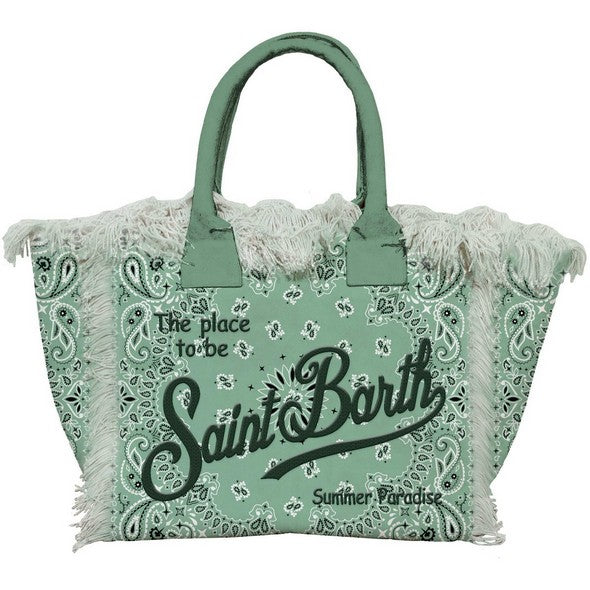 MC2 SAINT BARTH Borsa Colette-Bandanna Round Verde Salvia