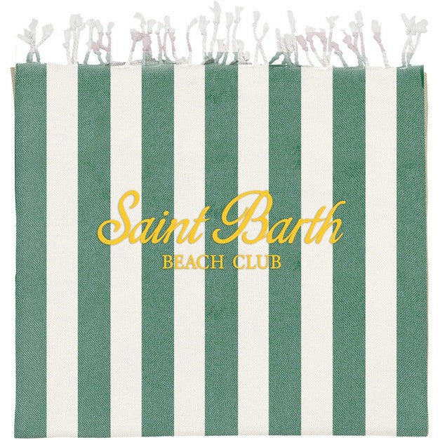 MC2 SAINT BARTH Telo Mare Foutas Light N-Stripes Pop Verde