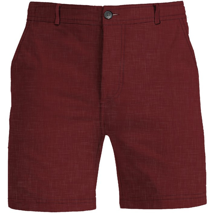 MC2 SAINT BARTH Shorts Uomo Ischia Linen-Bordeaux