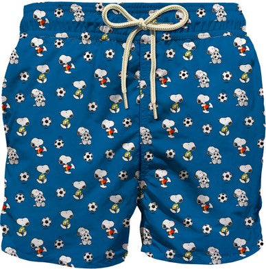 MC2 SAINT BARTH Boxer Bambino Jean Lighting-Snoopy Soccer Player Blu