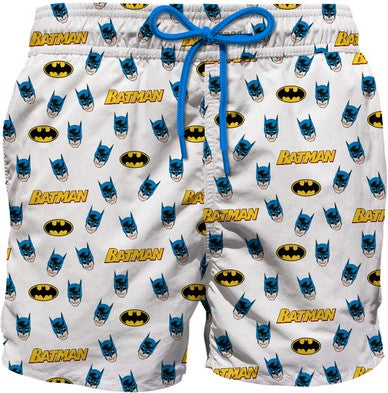MC2 SAINT BARTH Boxer Bambino Jean Lighting-Batman Sticker Bianco