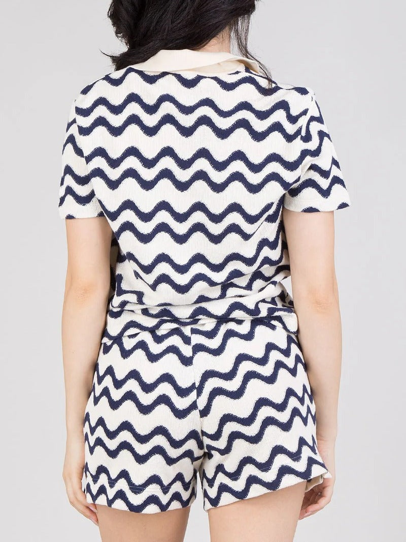 MC2 SAINT BARTH Polo Donna Lala-Rachel Biwave Bianco Navy