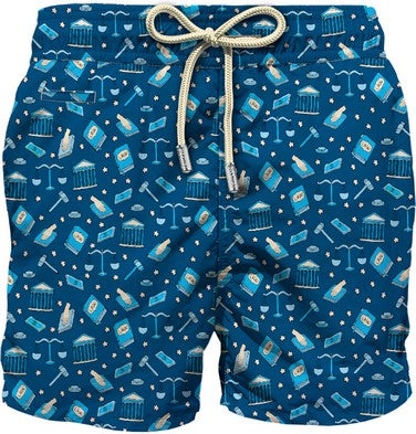 MC2 SAINT BARTH Boxer Uomo Lighting Micro Fantasy-Lawyer Mood Navy