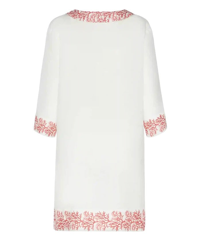 MC2 SAINT BARTH Abito Donna Copricostume Macha-Coral Bianco