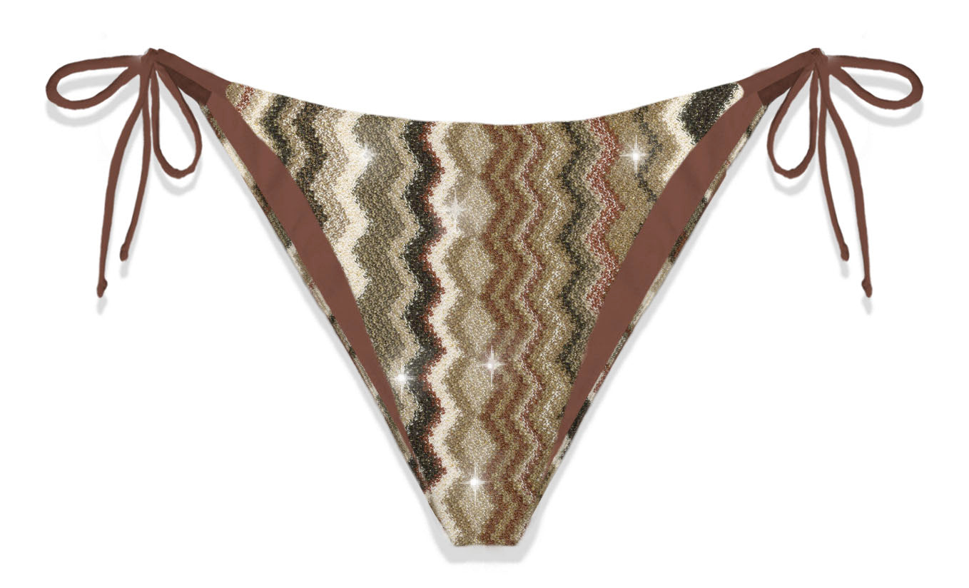 MC2 SAINT BARTH Costume Slip Donna Marielle-Chevron Marrone
