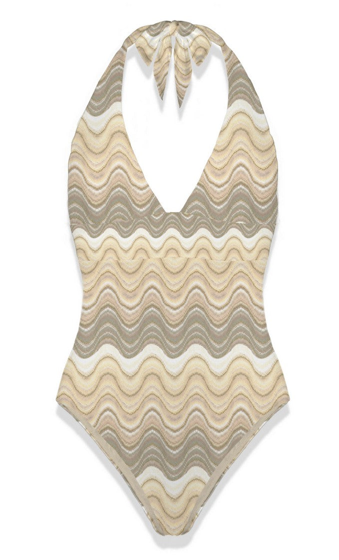MC2 SAINT BARTH Costume Intero Donna Marylin-Sea Wave Beige