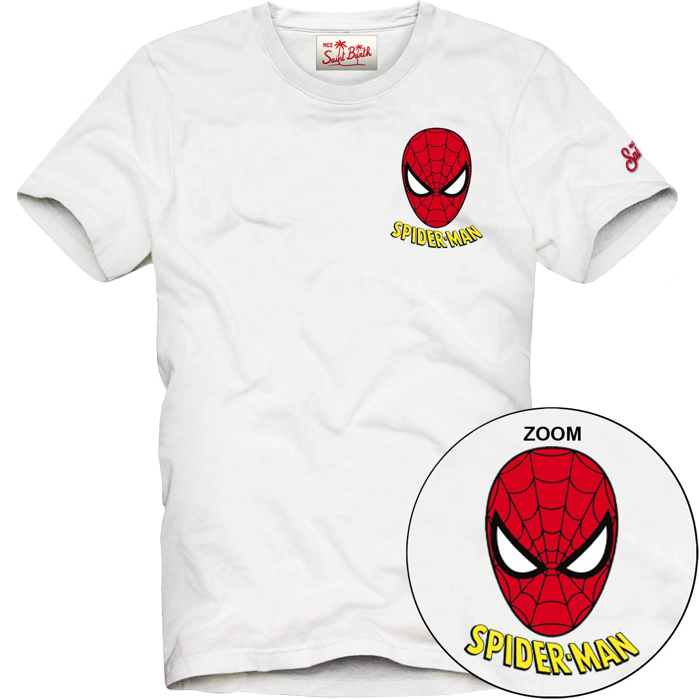 MC2 SAINT BARTH T-shirt Bambino cotton classic-Spiderman Bianco