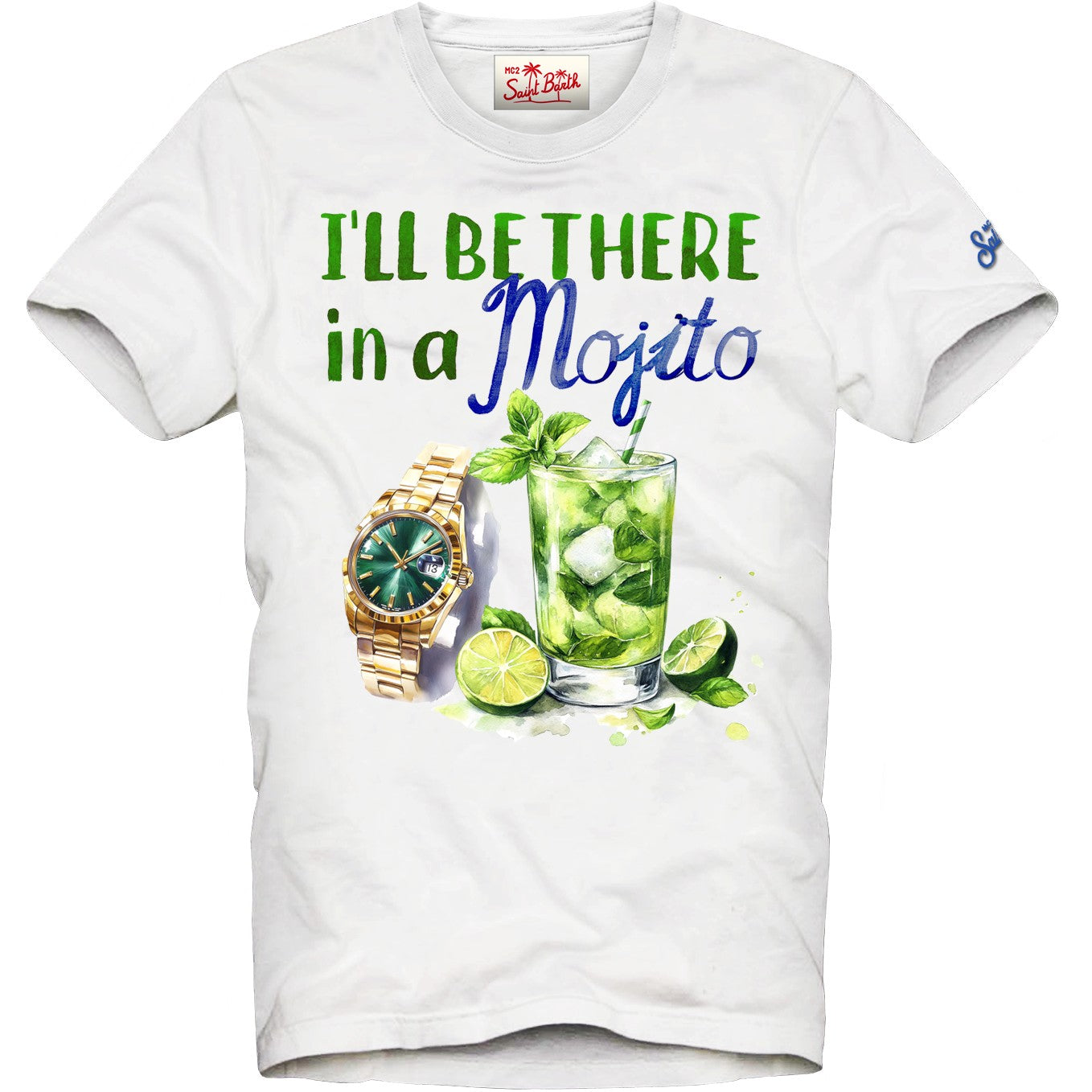 MC2 SAINT BARTH T-shirt Uomo cotton classic-There Mojito