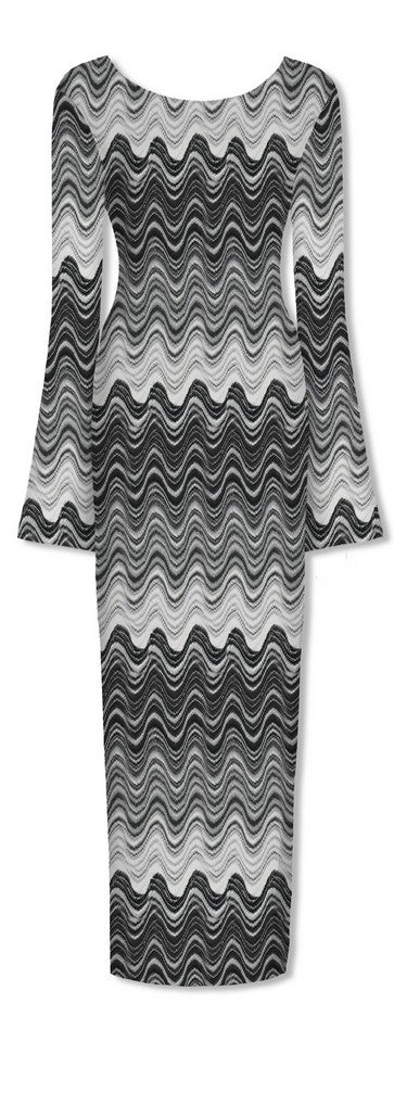 MC2 SAINT BARTH Abito Donna Lungo Venere-Sea Wave Nero