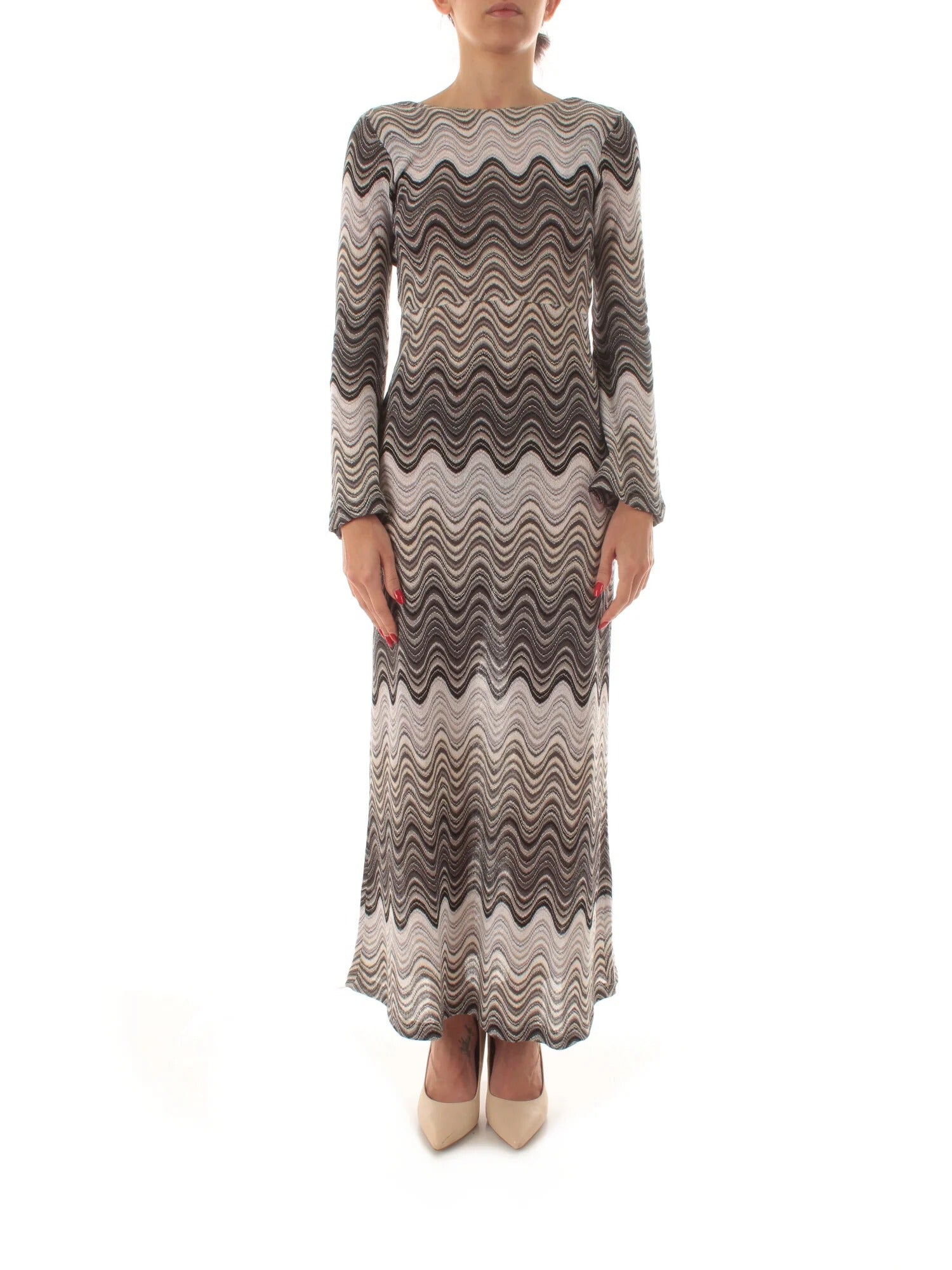 MC2 SAINT BARTH Abito Donna Lungo Venere-Sea Wave Nero