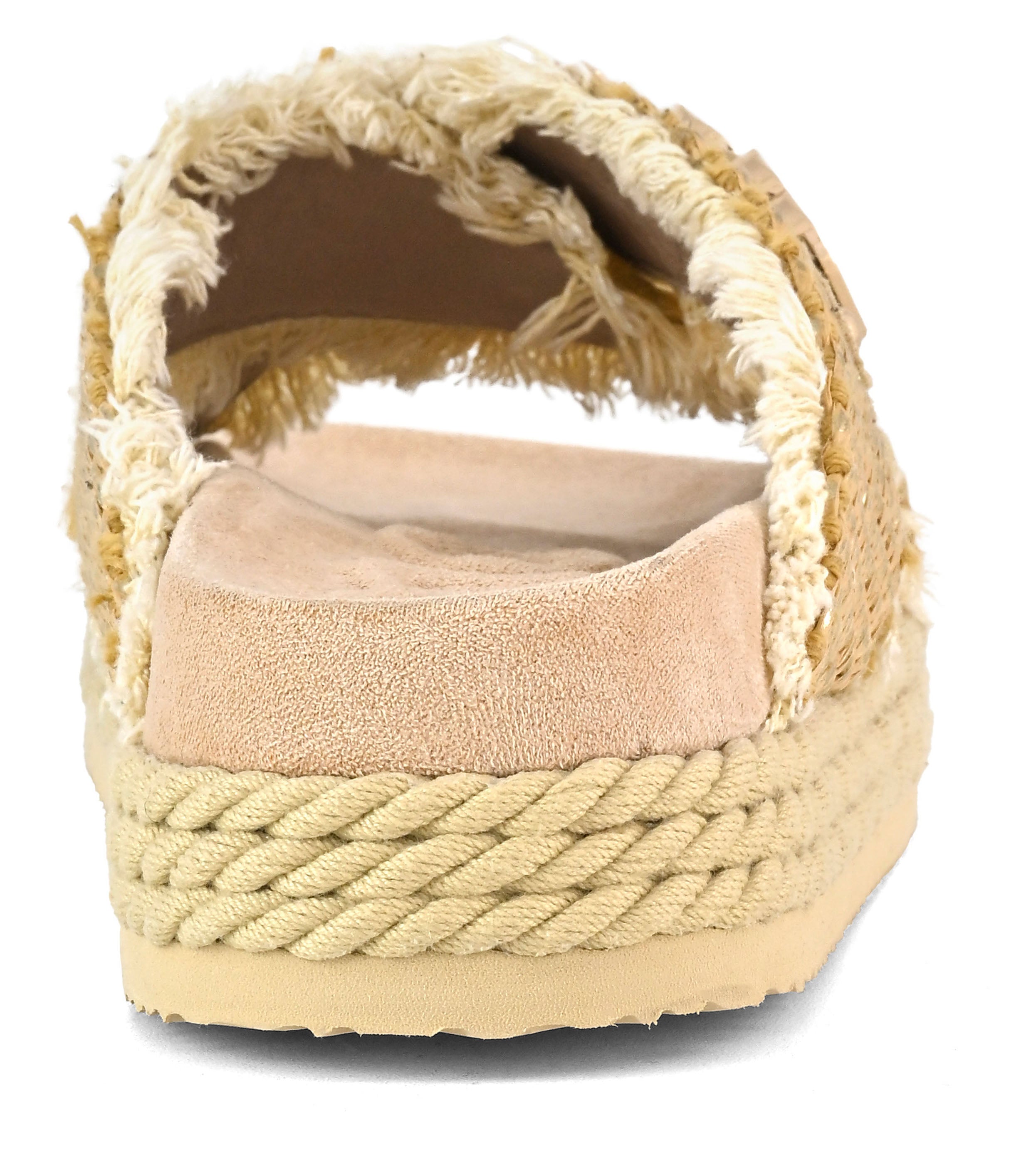 MOU Sandalo Criss-Cross Rope Raffia-Metal Natural