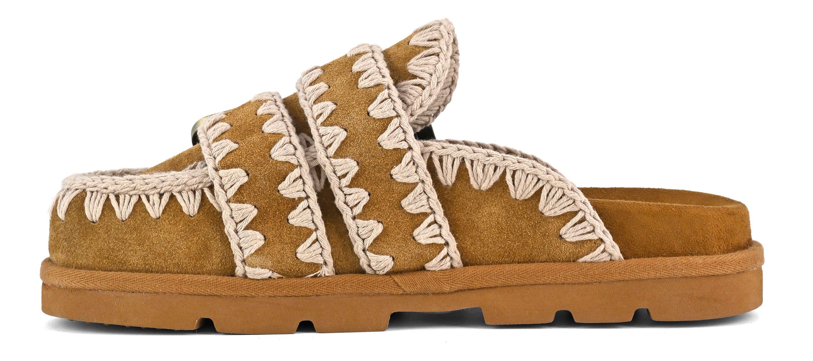 MOU Sabot Low bio two-buckles-Cognac