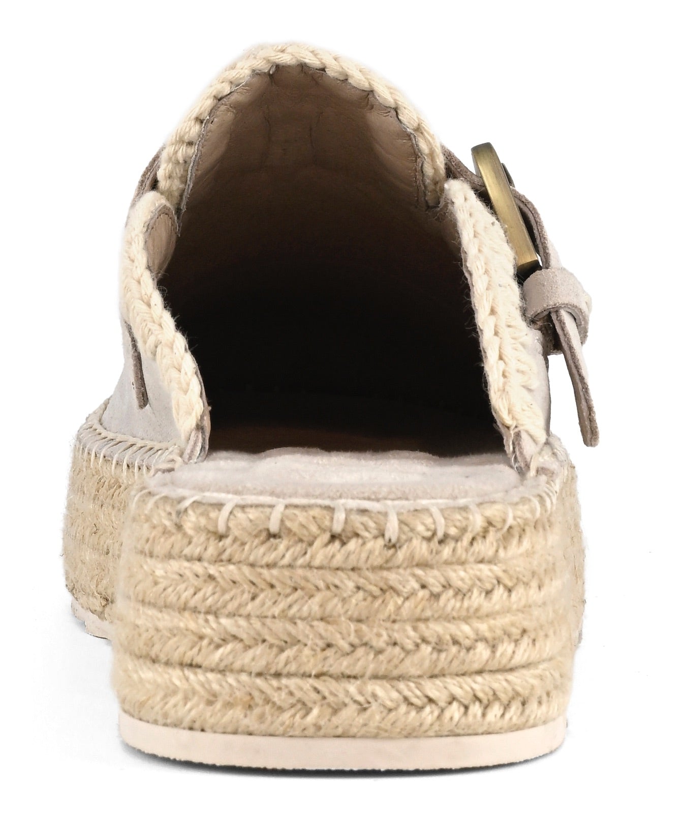 MOU Sabot Jute clog plain suede-Chalk