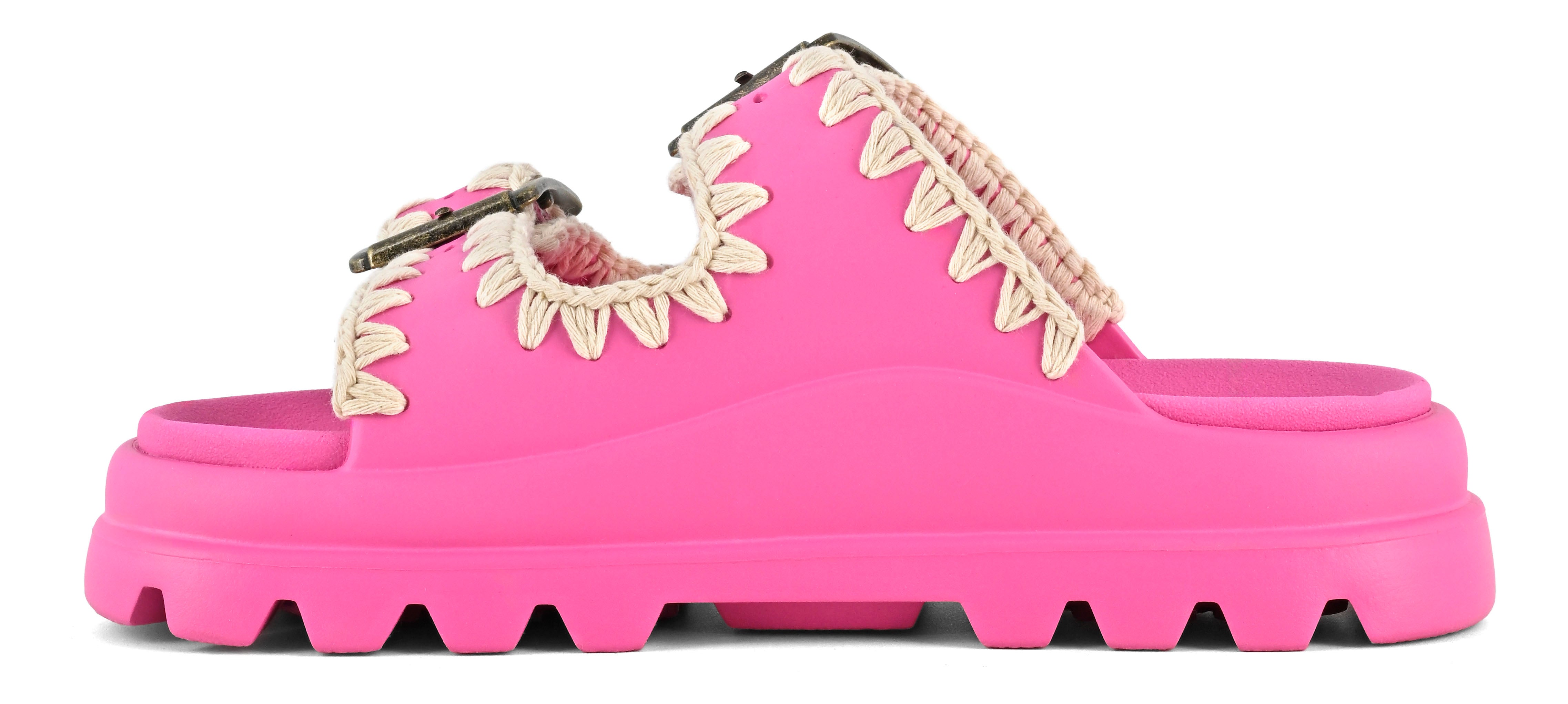 MOU Ciabatta Eva one-piece slide two-buckles-Fucsia