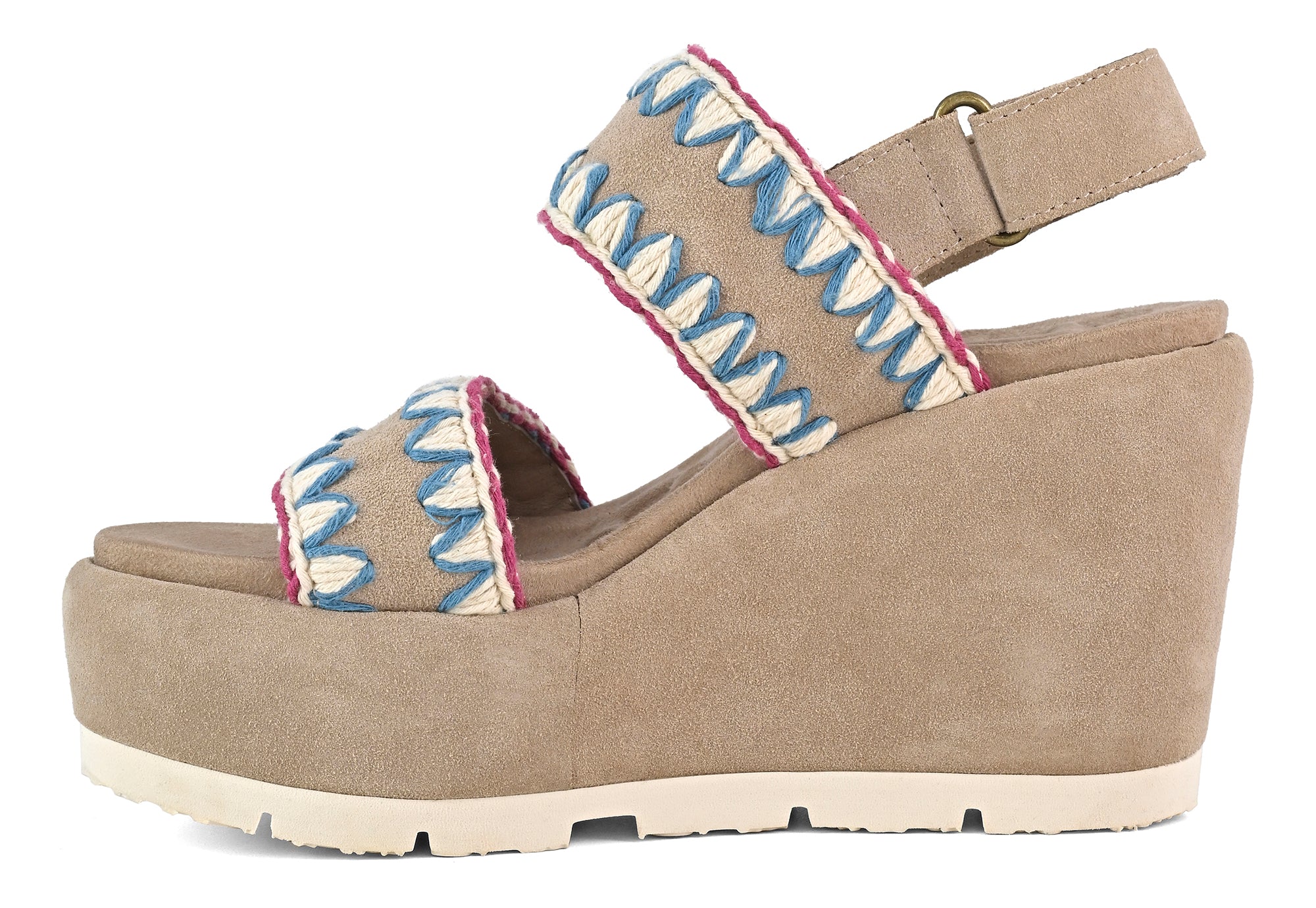 MOU Sandalo Eva Wedge two straps-Beige Sand