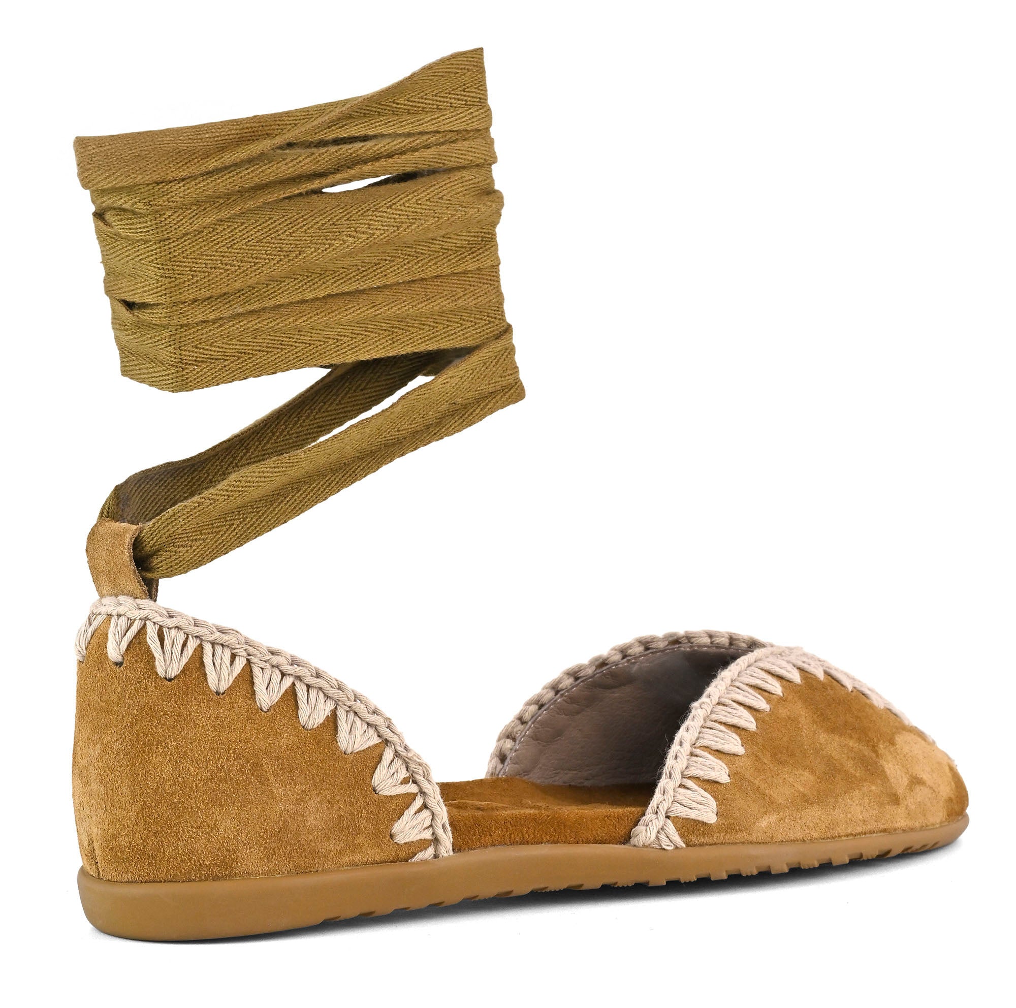 MOU Ballerina with lace-Cognac