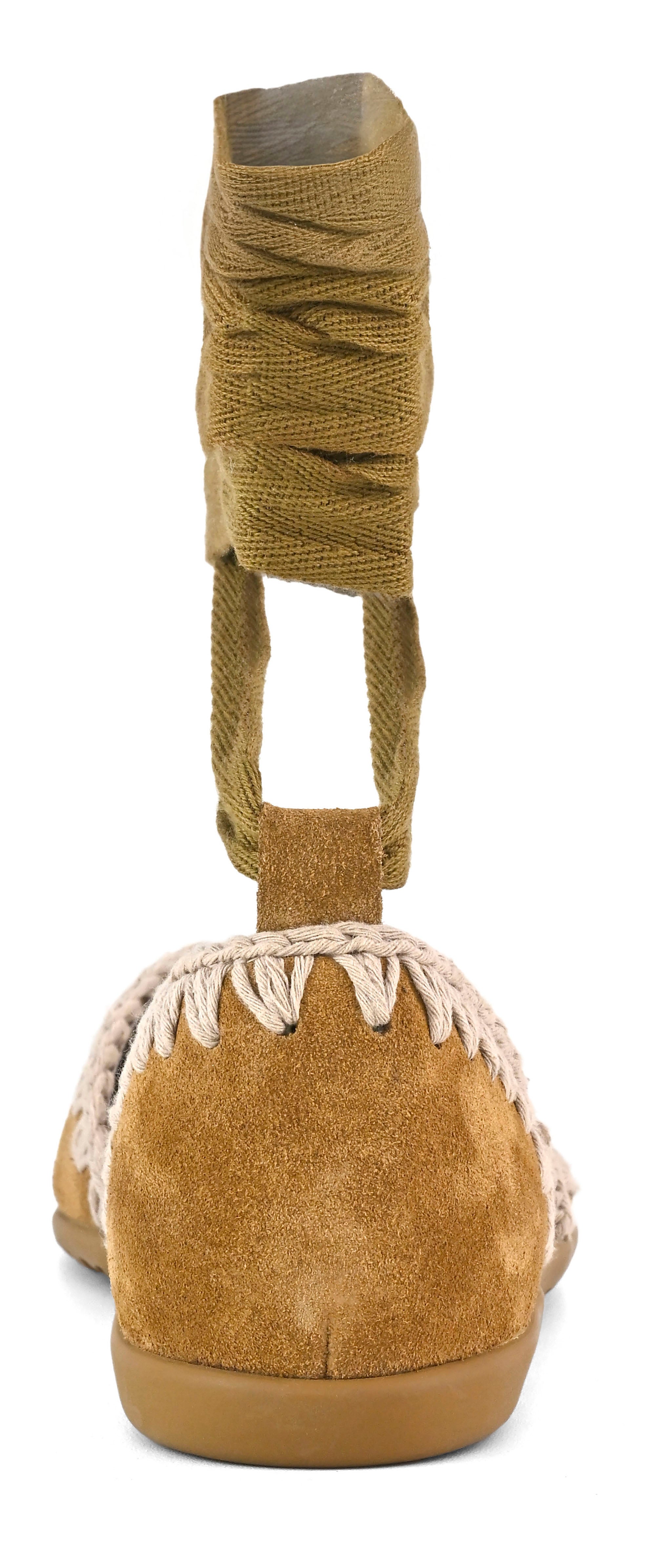 MOU Ballerina with lace-Cognac