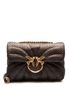 PINKO Borsa Love Puff Mini Cl Rafia-Moro