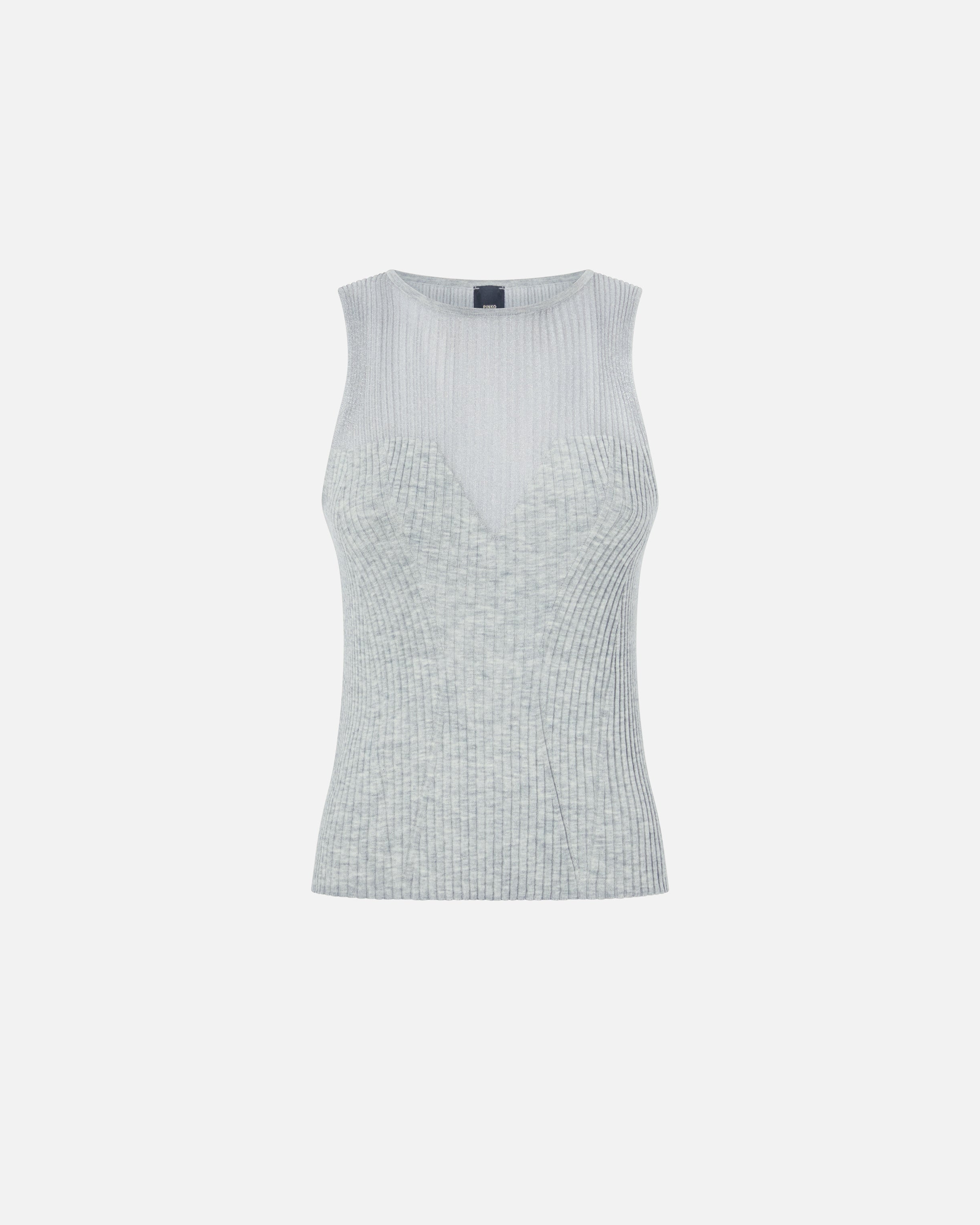 PINKO Top Shispare Seta Cashmere-Grigio