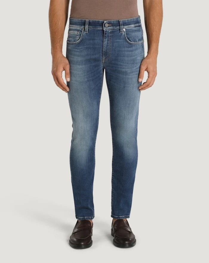 PT TORINO Jeans Uomo Swing Indigo Travel Denim-Blu