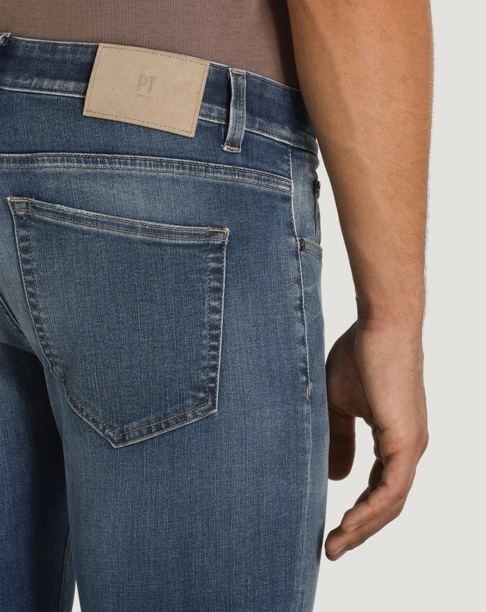 PT TORINO Jeans Uomo Swing Indigo Travel Denim-Blu
